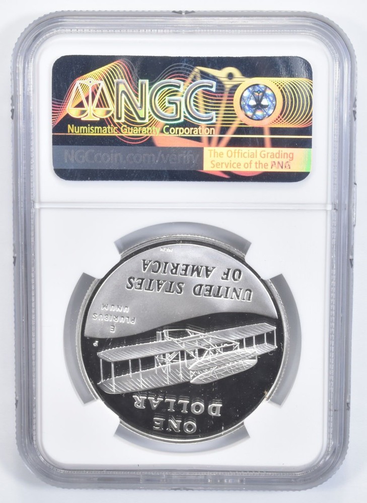 PF70 2003-P UC First Flight Commemorative Silver Dollar NGC