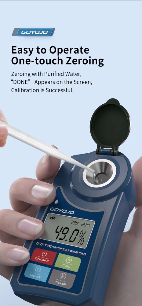 Digital Brix Refractometer Flagfront Brix Meter Sugar Fruits Refractometer 0-55%