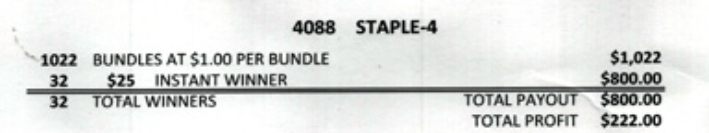 FLIP-OFF! Single game, pull tabs- Jar Tickets