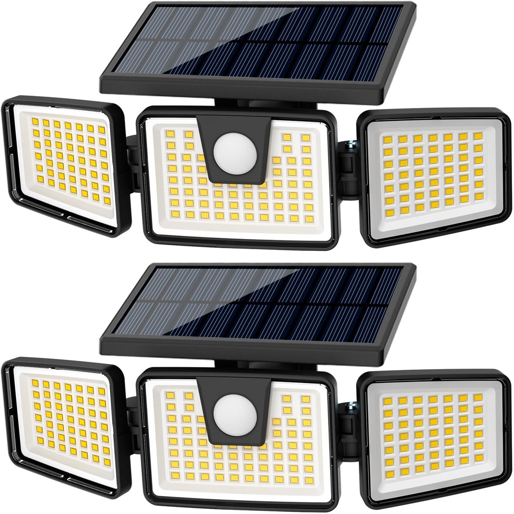 Solar Lights Outdoor, 2 Pack LED High Brightness Cordless Solar Motion Sensor...