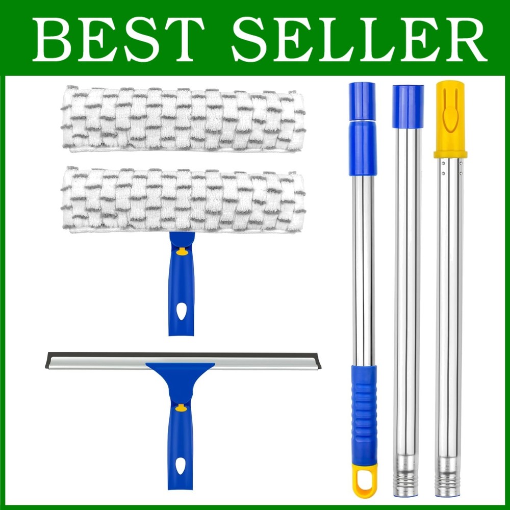 Extendable Window Cleaner - Stainless Steel Pole