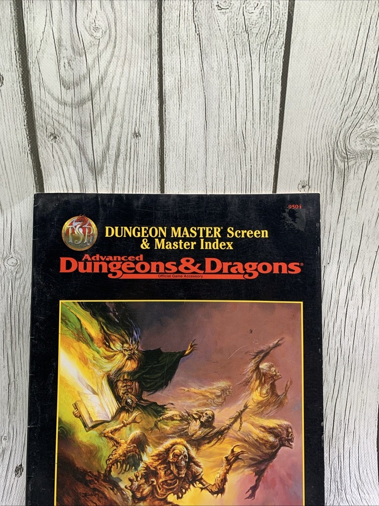 AD&D Advanced Dungeons & Dragons Dungeon Master Screen & Master Index TSR 9504