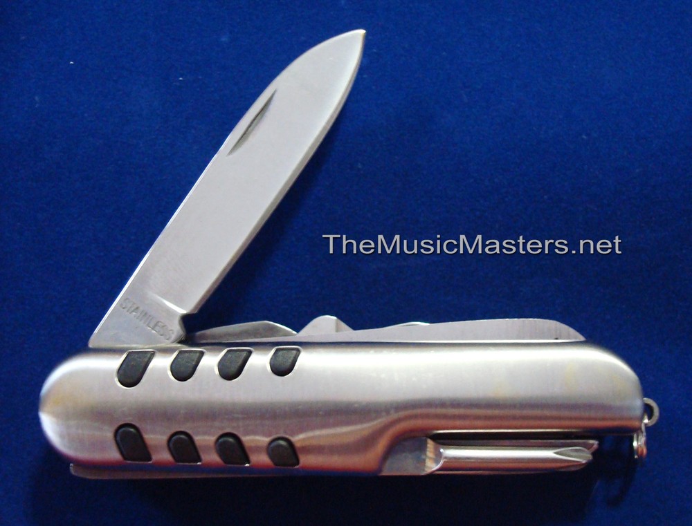 Folding 15 Function Pocket Army Style Knife Camping Boating Multi-Tool w/ Case