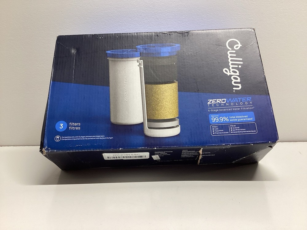 Culligan 3 pack Dispenser Pitcher Zero Water Filters OPEN BOX