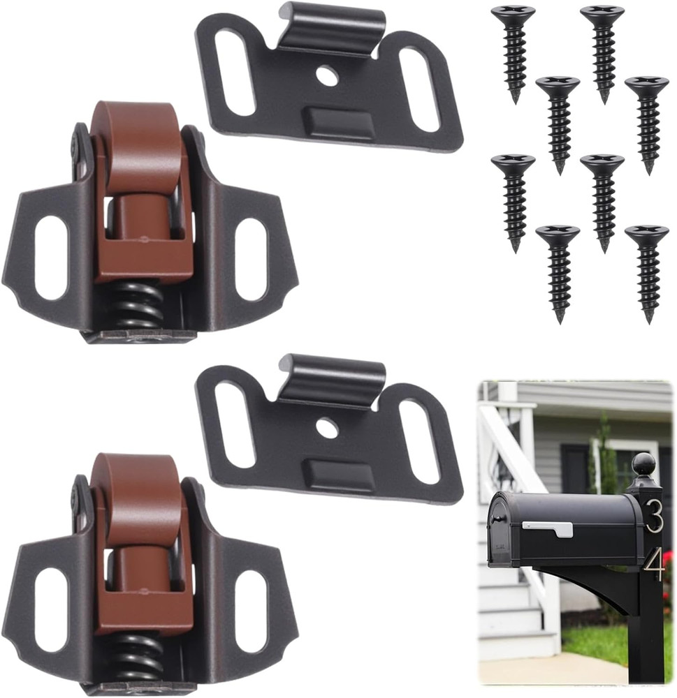 2Pack Mailbox Replacement Roller Catch Latch, Mailbox Latch Replacement Kit, Rol