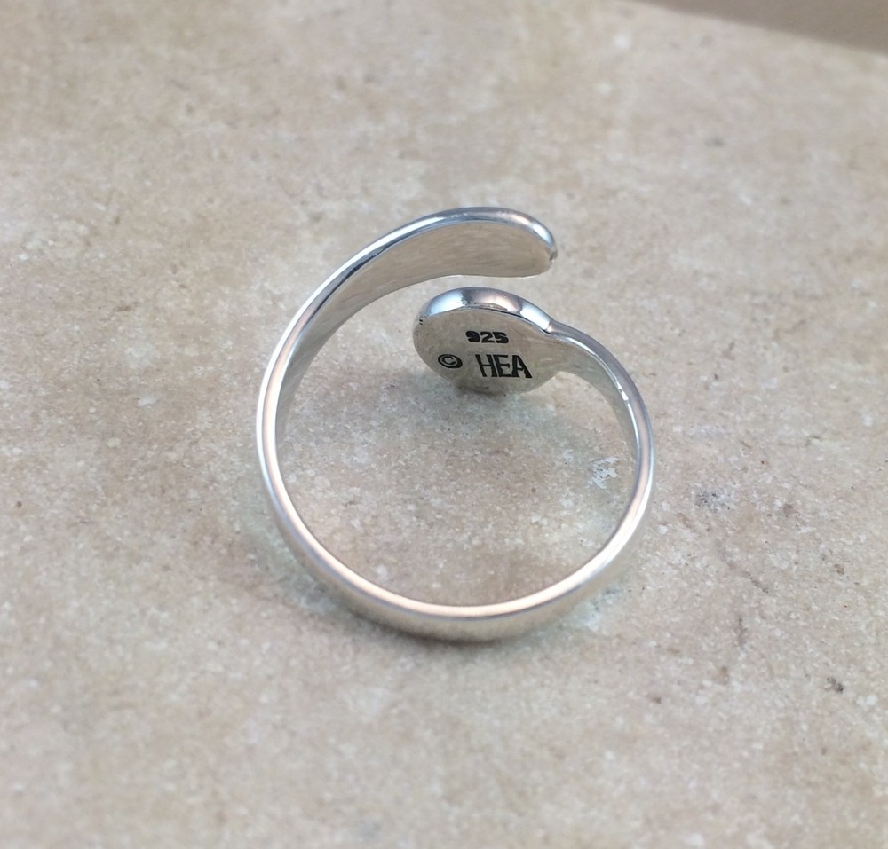Sterling Silver Ring Blank with 8mm Pad Adjustable Style 925 Quality Finding HEA