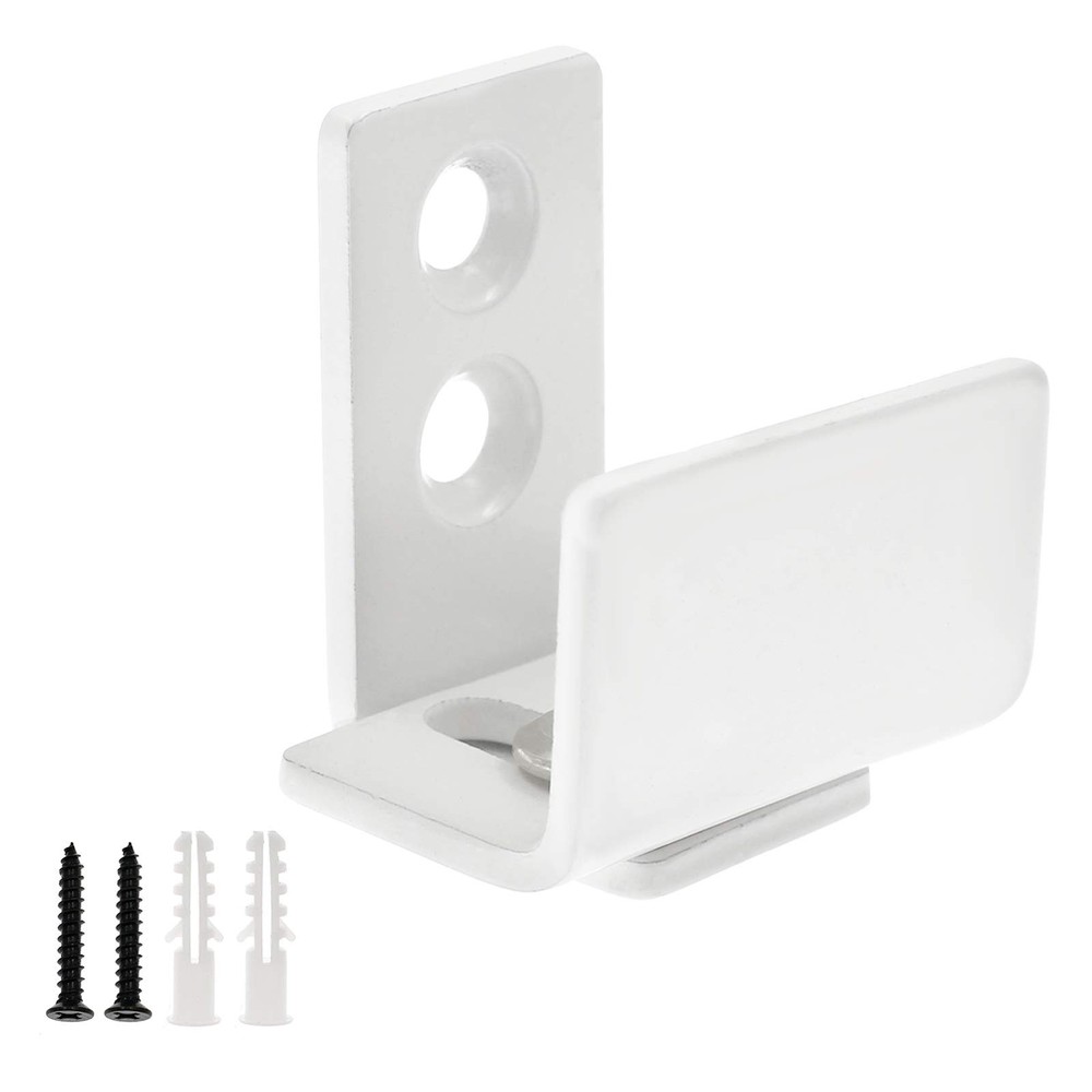 BokWin White Barn Door Guide - Adjustable Wall Mounted - Works on