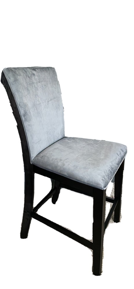 Gray Suede Bar Stools