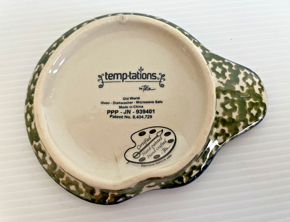 Tea Bag Rest Spoon Rest Cup Lid Temp-Tations Ceramic