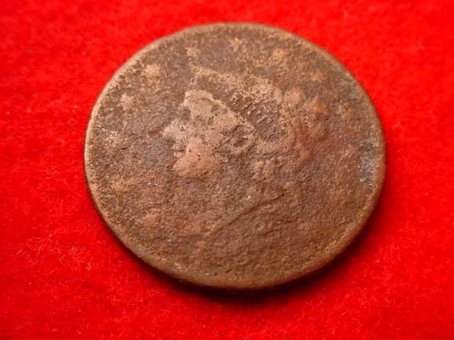 1837 CORONET HEAD LARGE CENT  COPPER COIN!   #761