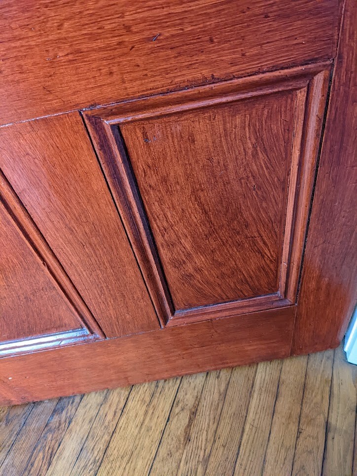 Antique Four-Panel Wood Door