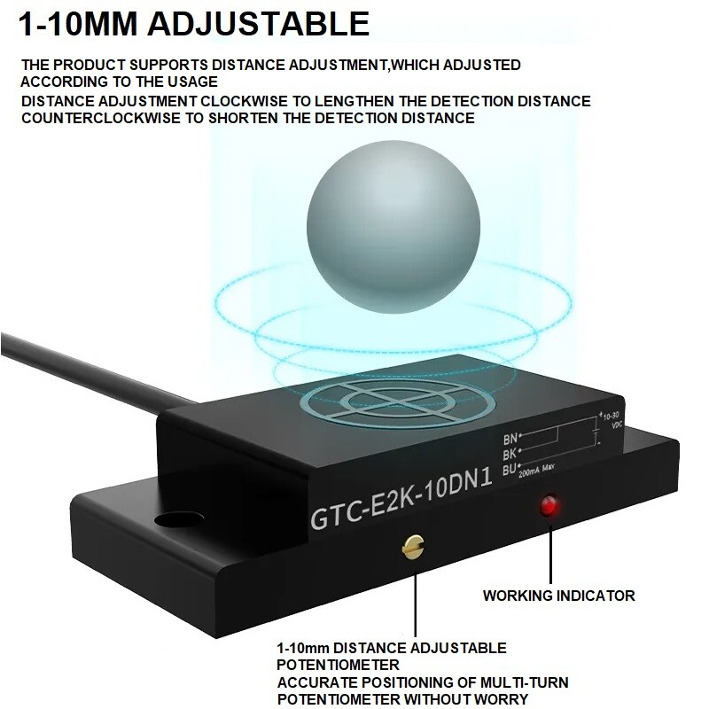 Non-Metallic Induction Switch Line Rectangular Capacitive Proximity LiquidSensor