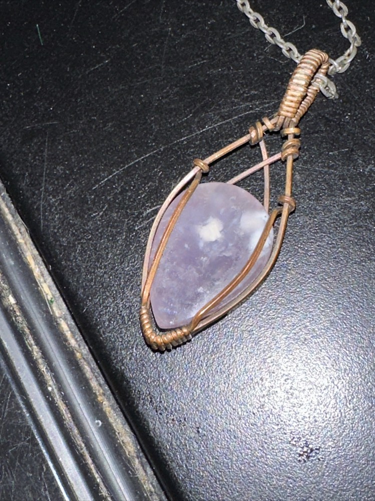Polished Grape Agate Necklace