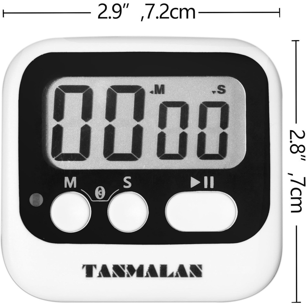 Digital Kitchen Timer Magnetic Easy to Use Countdown Timer Black