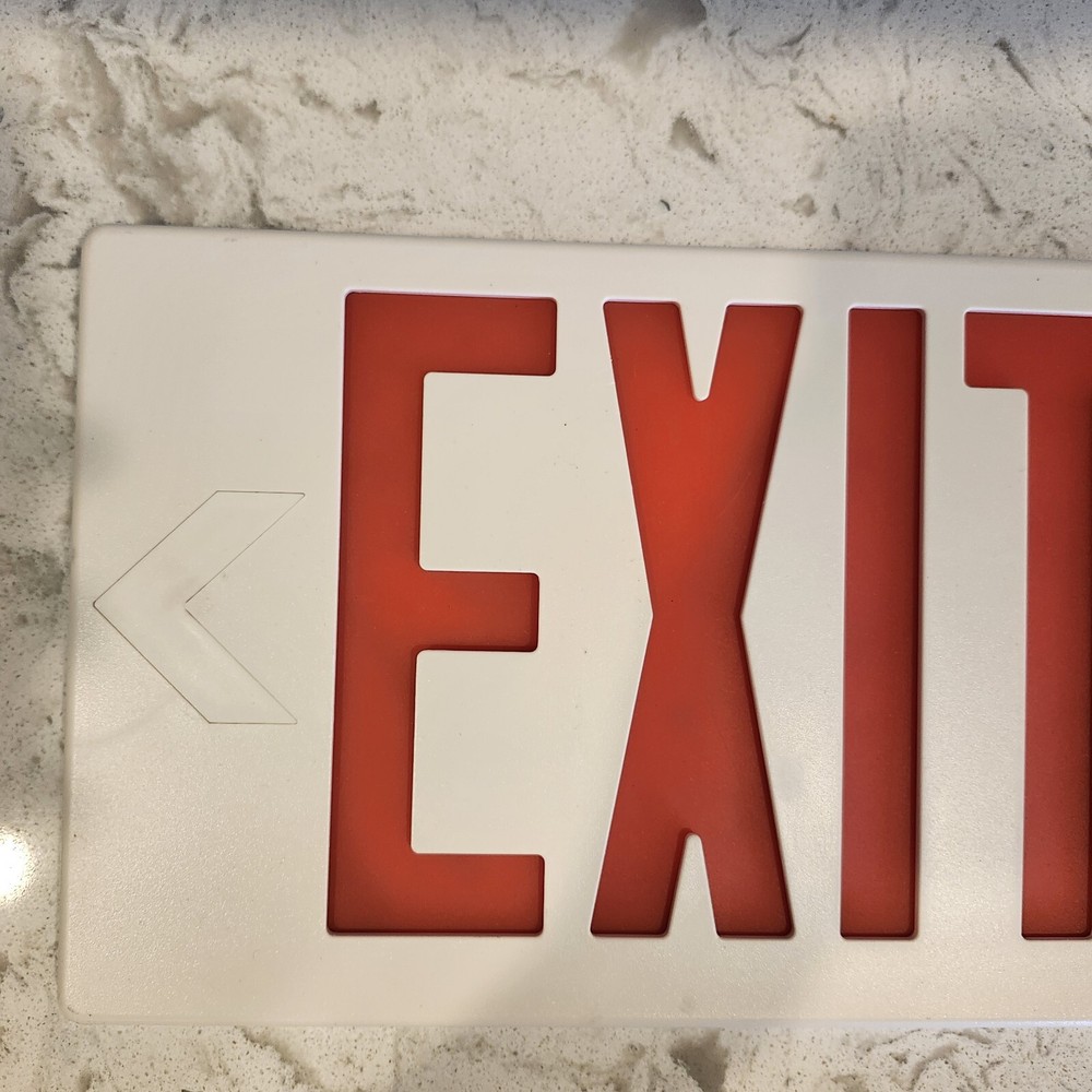 Red White Exit Sign