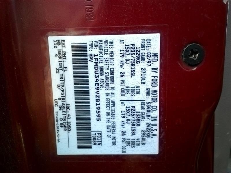 Engine ECM Electronic Control Module Firewall 6-245 Fits 97 Explorer 144861