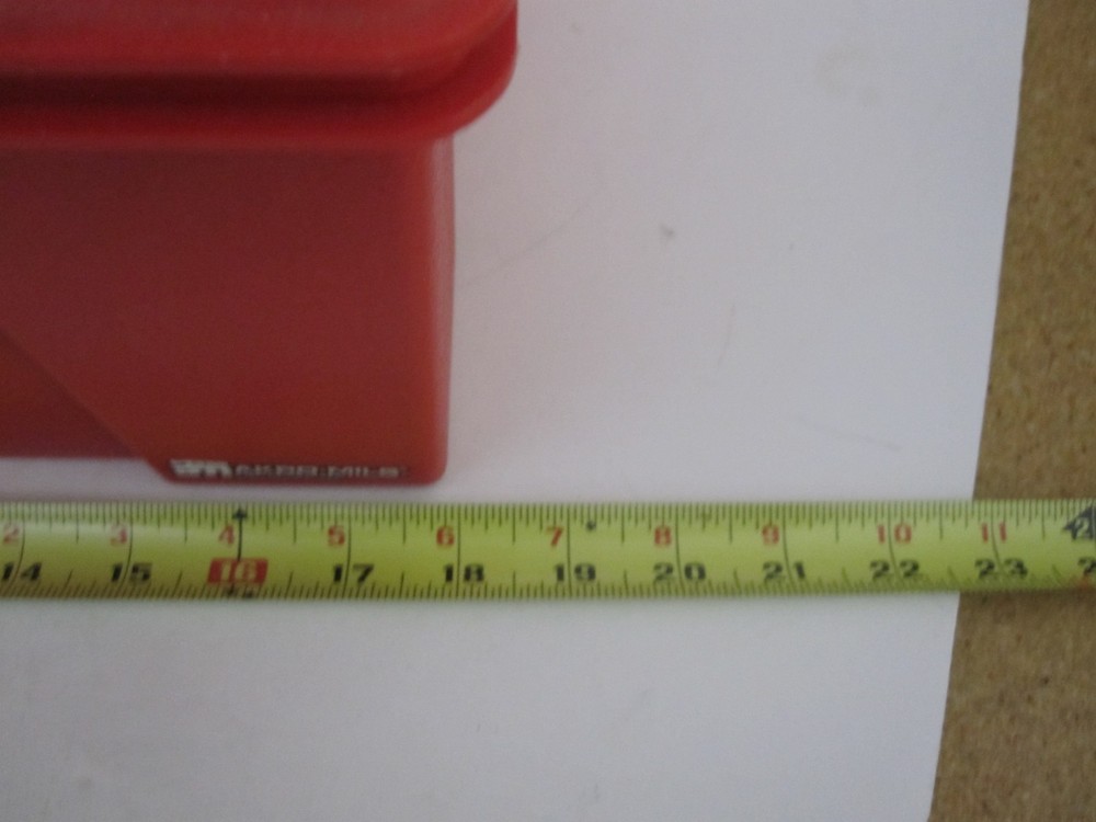 Akro Mils 19 inch Red Tool Box with Tray Double Latch EUC MINTY