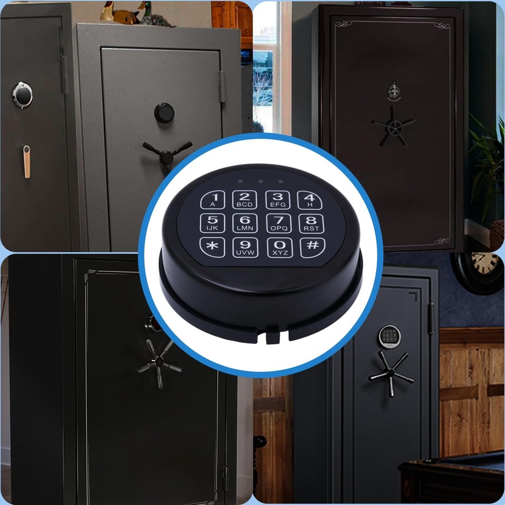 Gun Safe Lock Replacement with Solenoid Black Keypad Electronic Lock...