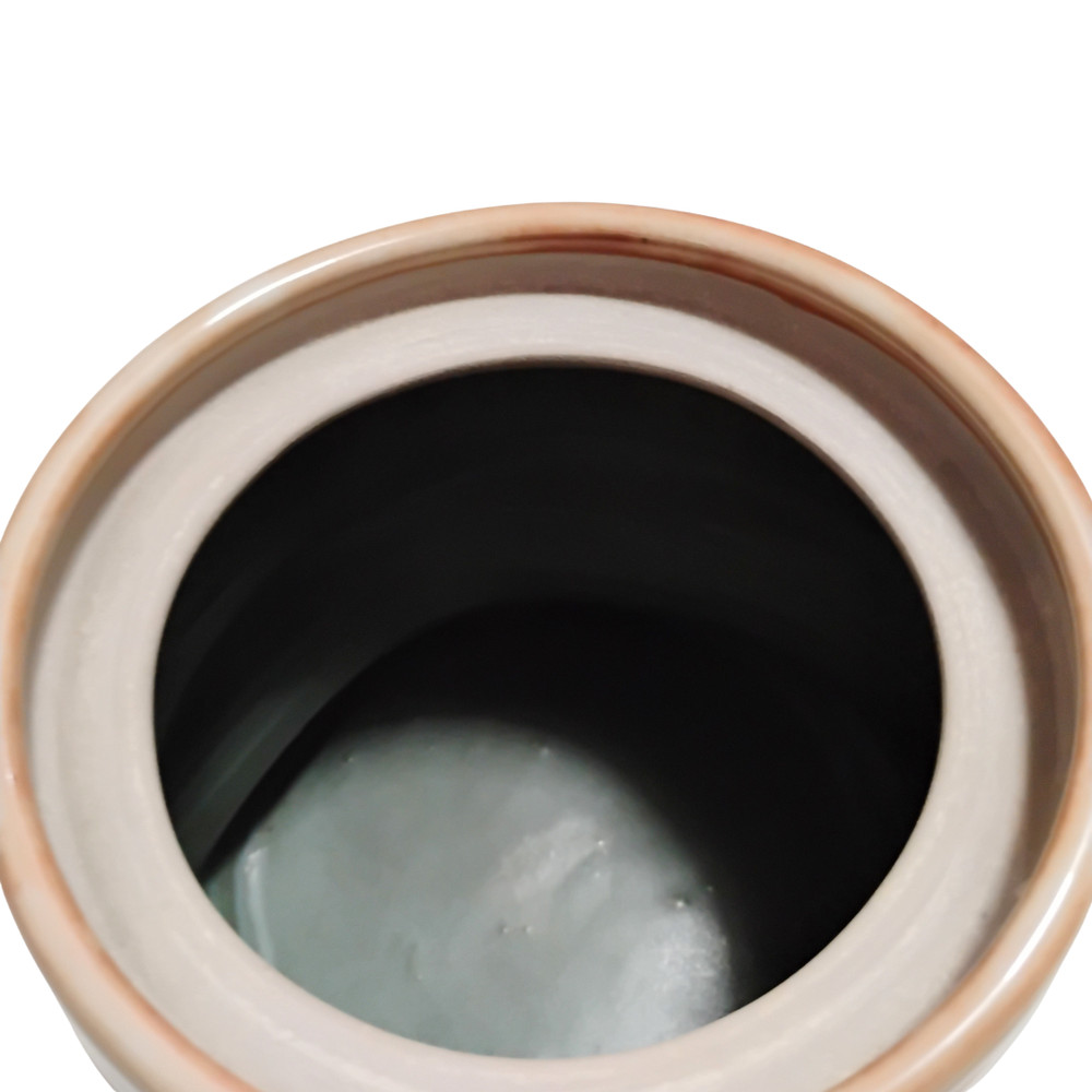 Signed Studio Pottery Lidded Canister | Gradient Peach Glaze | Handmade Ceramic