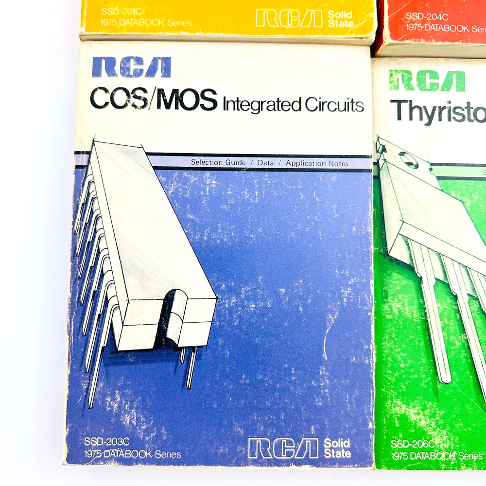 4 RCA Databooks 1974 Power Transitor, Thyristers Rects, COS/MOS, Linear Circuits