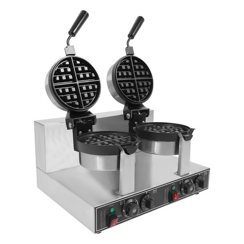Double Head Waffle Maker Electric Digital Muffin Baker Waffle Making Machine