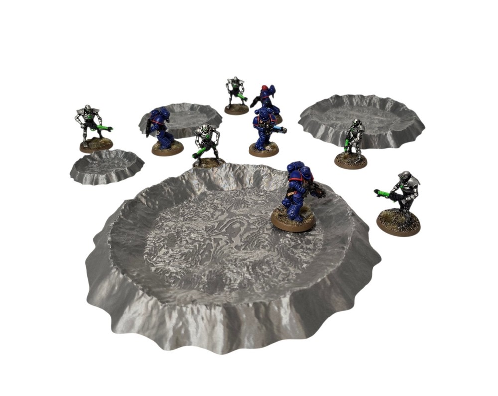 3D Printed Terrain Battlefield Blast Craters Set 2 Great For 40K / Kill Team