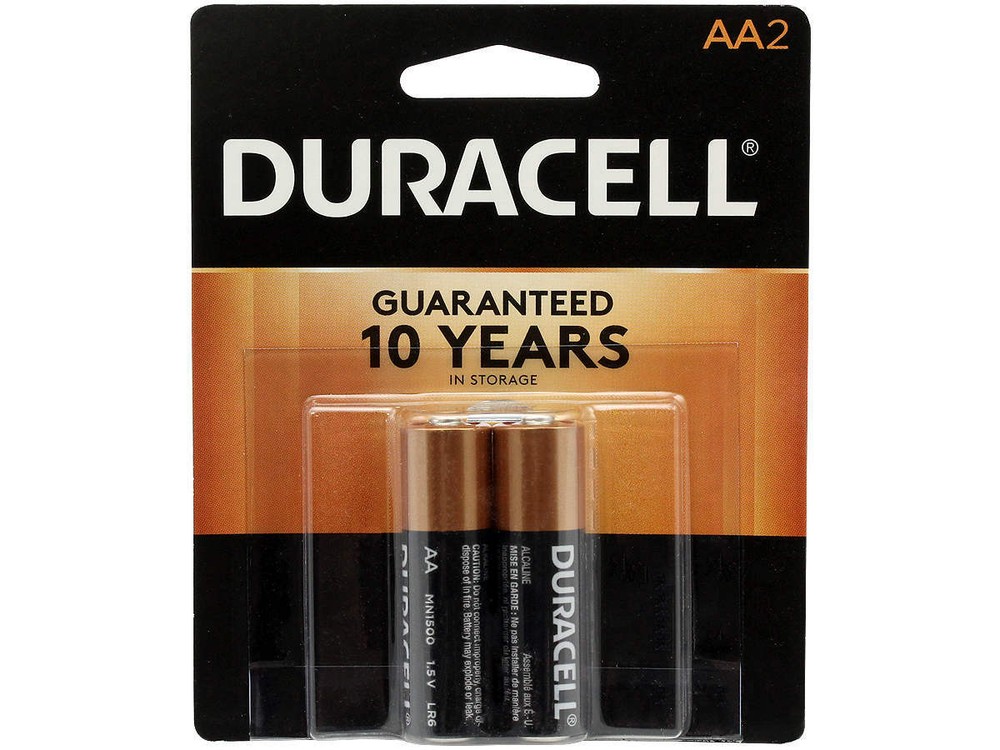 Duracell AA 2 Pack Coppertop Alkaline Batteries