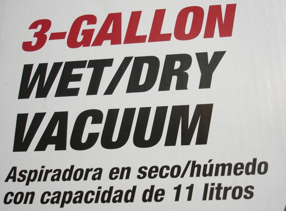 Hyper Tough 3 Gallon Wet Dry Vac Tool Equipment & Storage