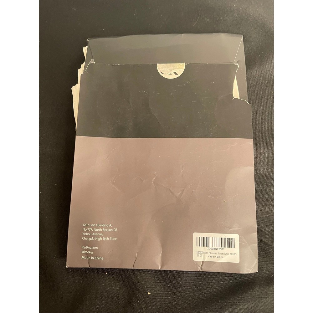 REDKEY Satin Pillowcase White 20x26 Envelope Closure Silky Soft Bedding