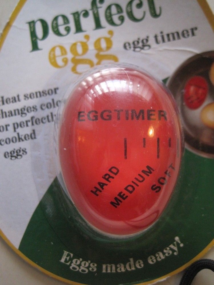 NEW Perfect Egg Egg Timer Soft Medium Hard Add to Water with Eggs