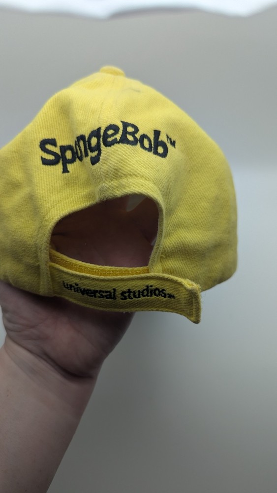 Spongebob Squarepants Hat Cap Universal Studios Viacom One Size Hook & Loop y2k