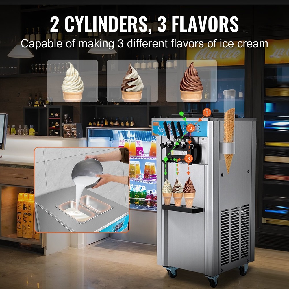 2 Vevor Soft Serve Ice Cream Machines