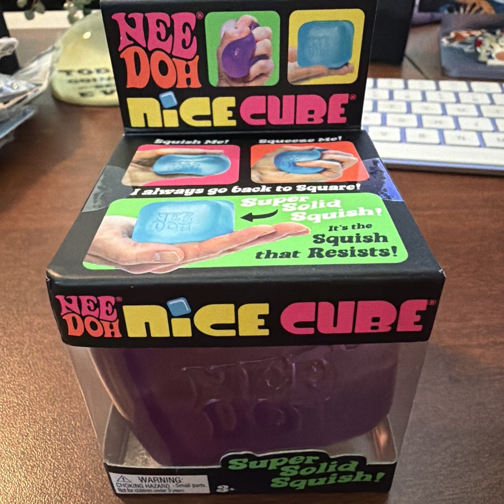 Nee Doh Nice Cube - Super Solid Squish! (Purple) USA 2026