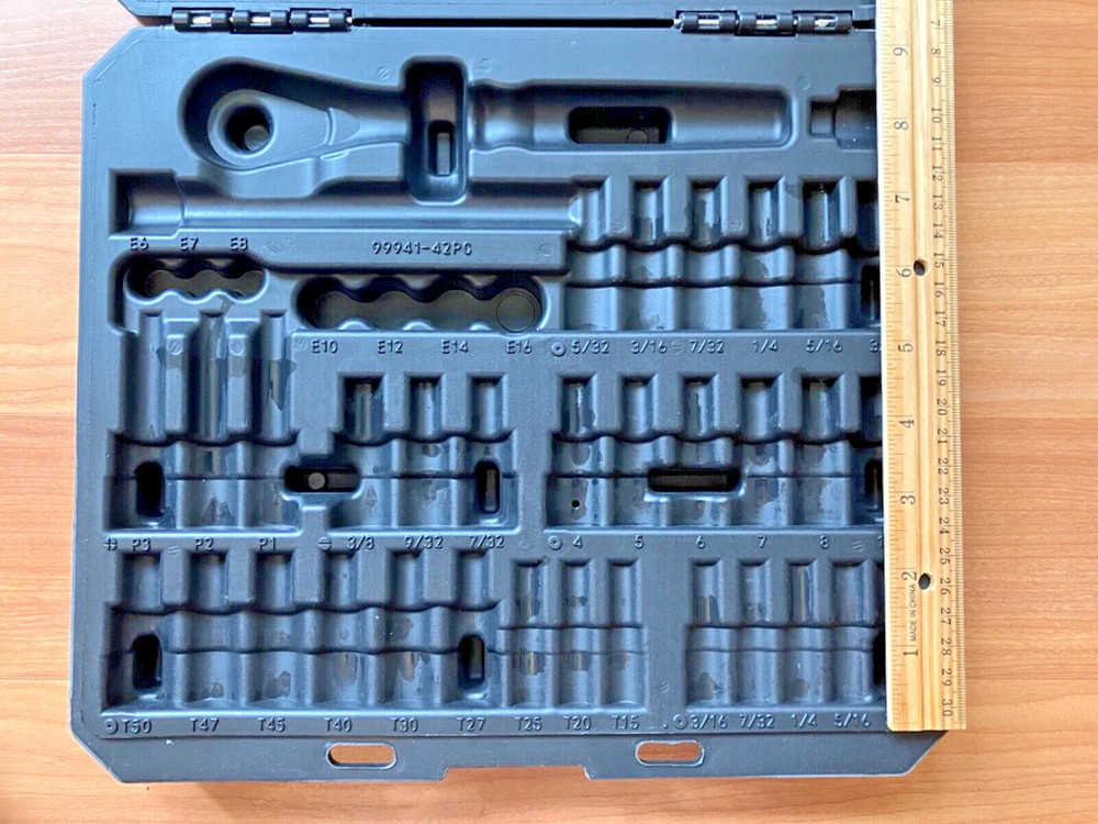 CRAFTSMAN 42 pc *EMPTY* Socket Set Storage Case 3/8" and 1/4" Drive *NO TOOLS*