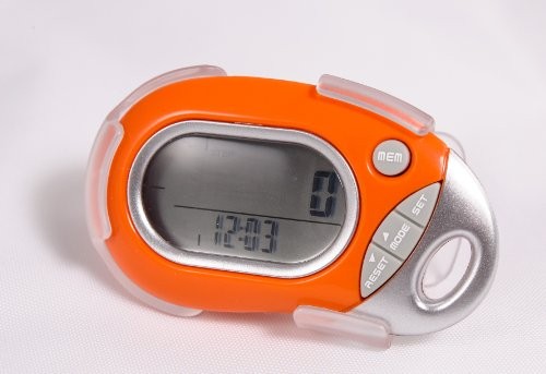 Pedusa PE-771 Tri-Axis Multi-Function Pocket Pedometer (Orange)
