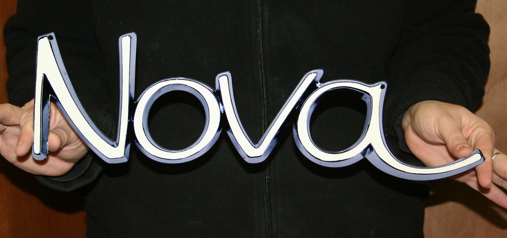 1969-72 Chevy Nova Script Emblem Steel Sign