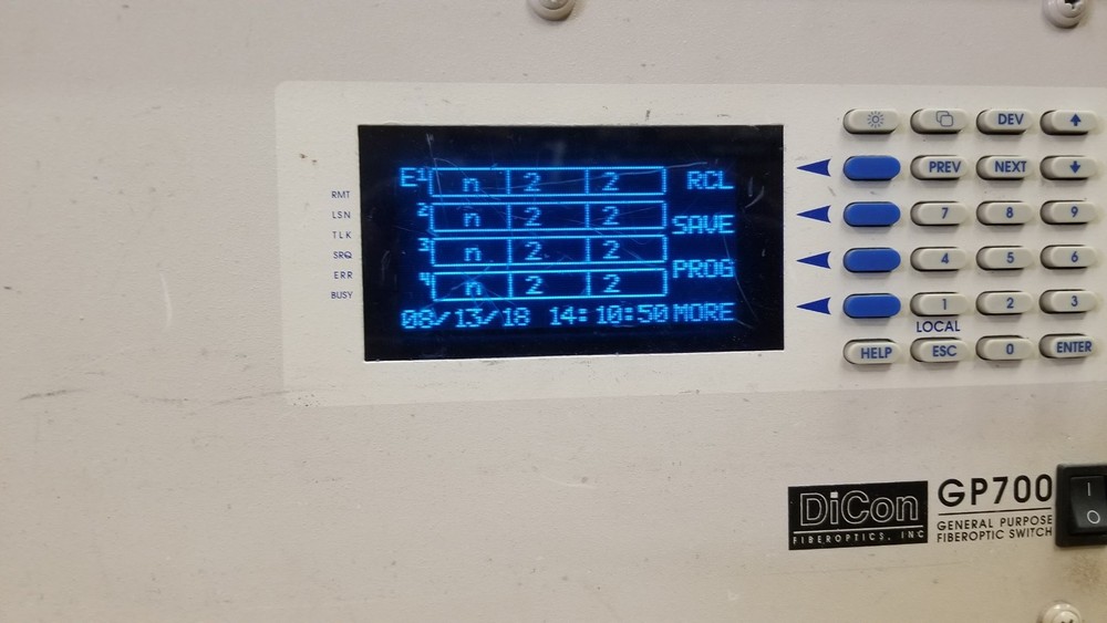 DiCon GP700 General Purpose Fiber Optic Switch with 6 Modules Passes Self Test!