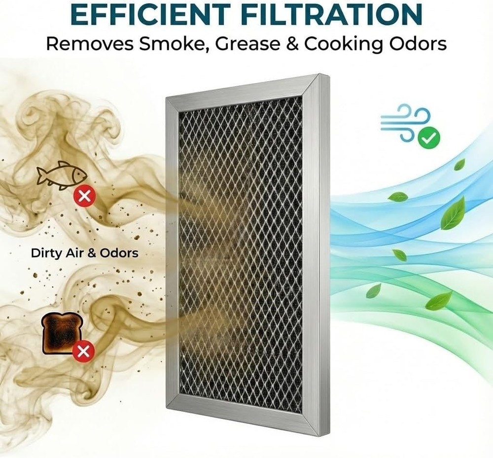High-Quality Charcoal Filter for GE Microwave, 2 Pack