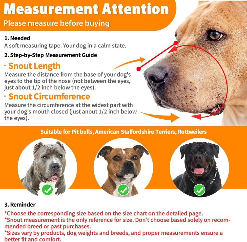 Pitbull Muzzle Large Medium Sized Dogs to Prevent Biting Scavenging Basket