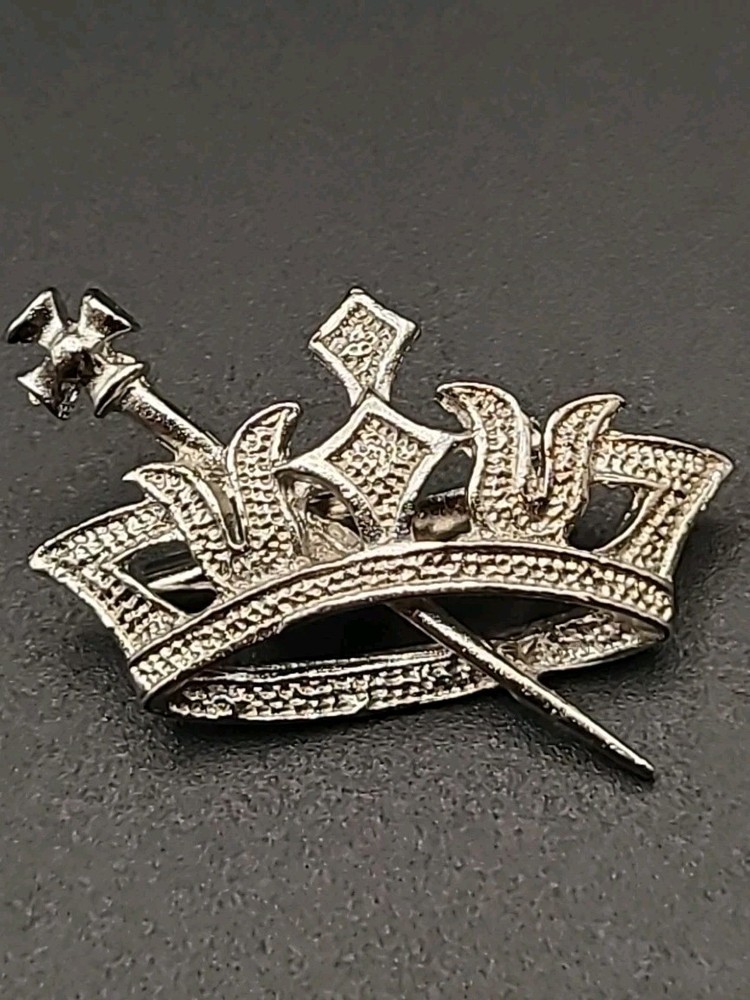 Crown Pin Masonic Silver Tone Vintage.