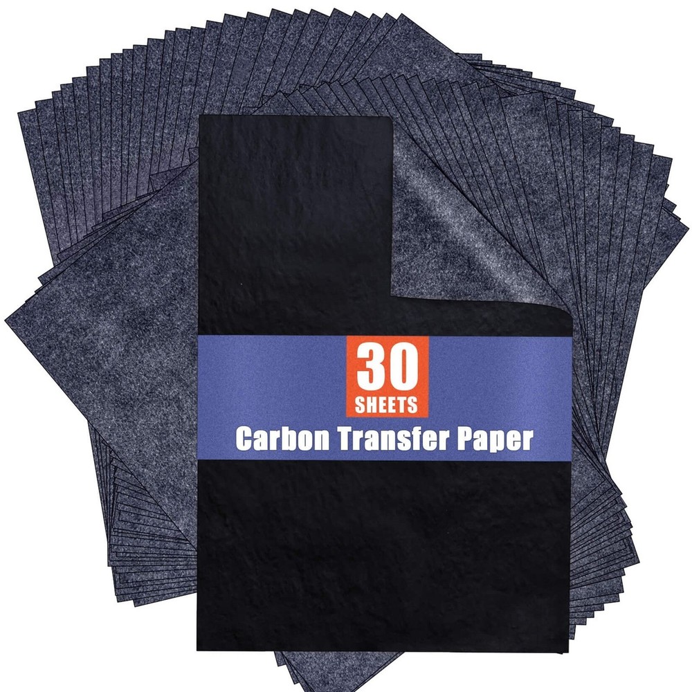 Carbon Paper Graphite Transfer Tracing Paper A4 Black 30Pcs