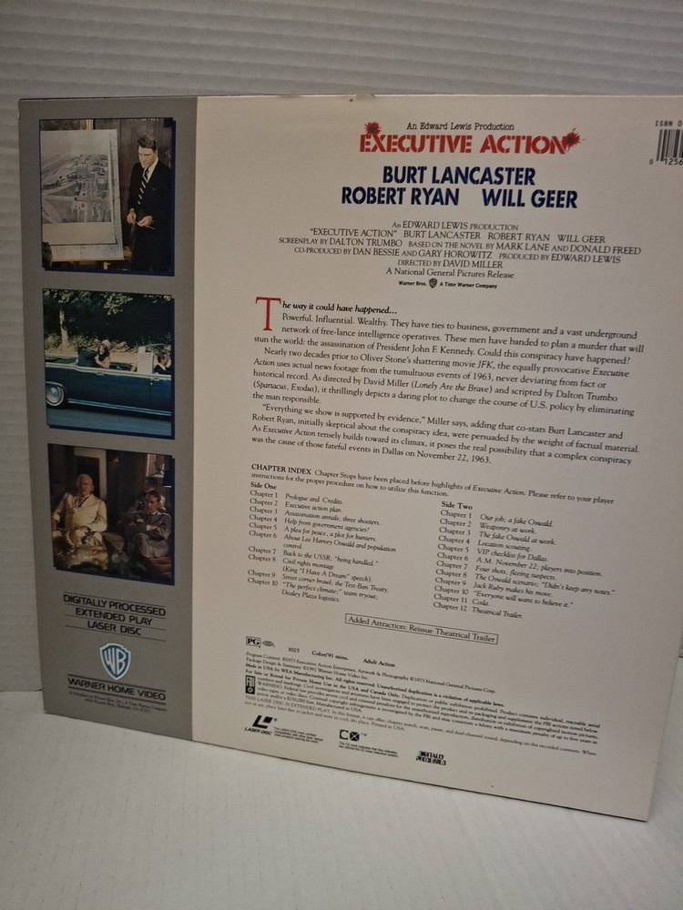 Executive Action (1973 LASERDISC) Burt Lancaster,gr