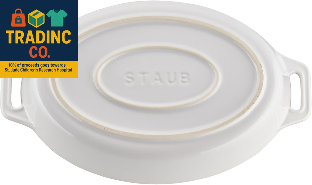 Ceramic Oval Baking Dish Set, 2-Piece, White