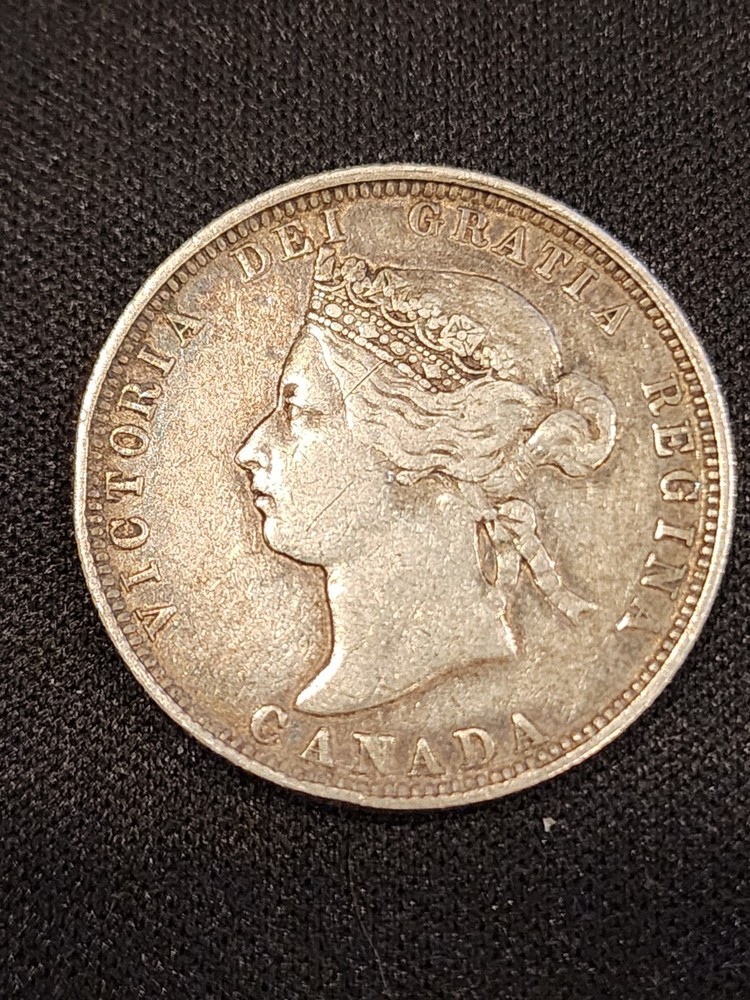 1882H Canada 25 Cents Silver Coin
