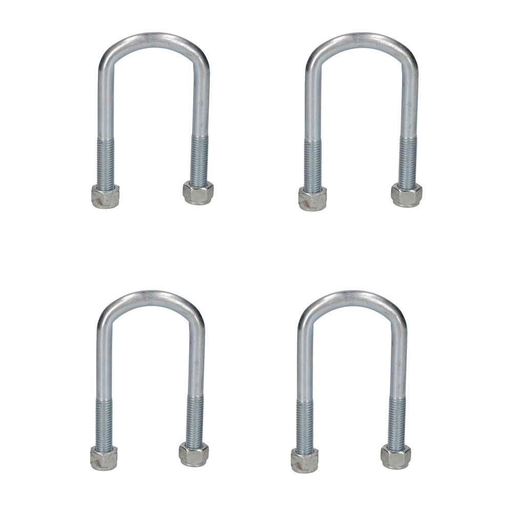 4 Twin Parabolic Leaf Spring High Tensile U Bolt Nuts For Ifor Williams Trailers