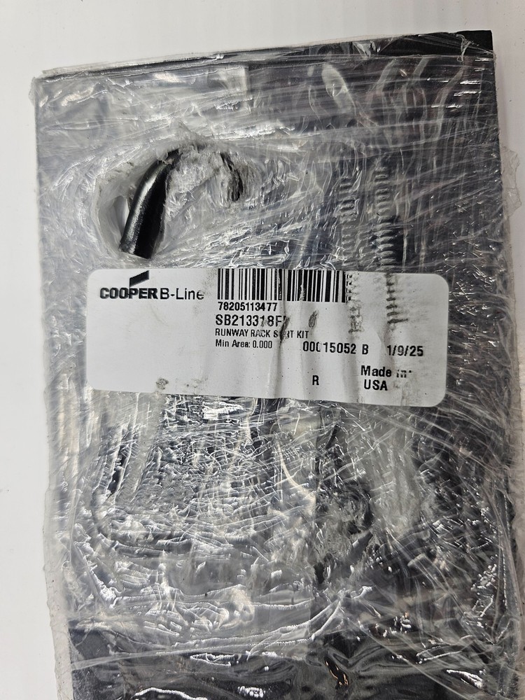 Cooper B-Line Relay Rack Raceway Support 18" Raceway Width Flat Black SB213318FB