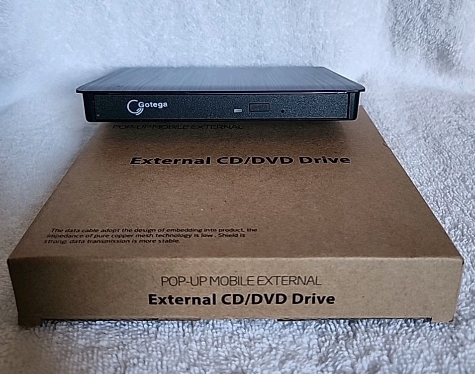 Gotega Pop-Up Moblie External CD/DVD Drive USB