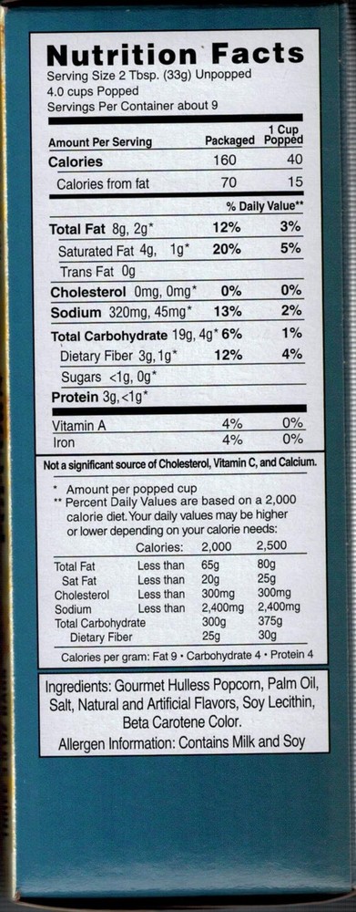 Hulless Butter Microwave Popcorn - 3 Count Popping Corn Snack
