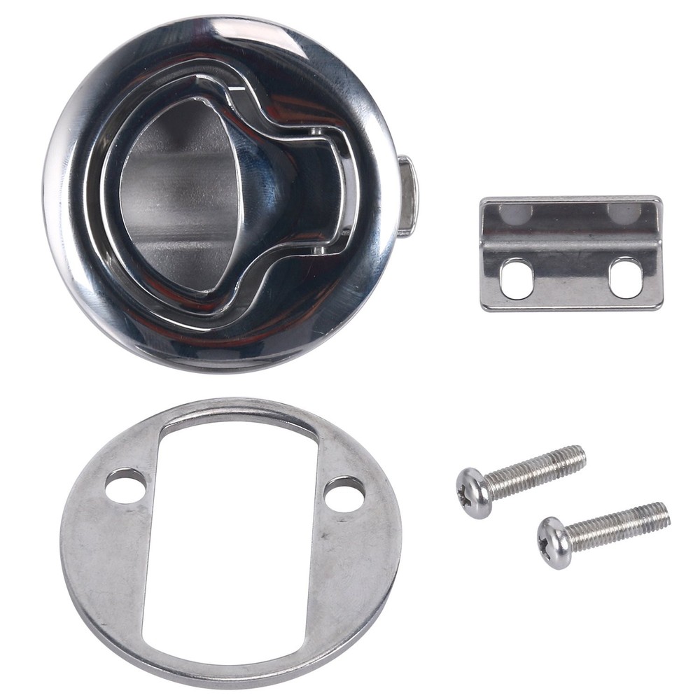 Amarine Made 2" Flush Pull Slam Latch Stainless Steel Round for B