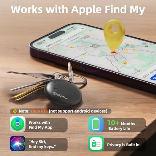 Air Tracker Tags-Bluetooth Smart Luggage Tracker Works with Apple 4 Pack Black